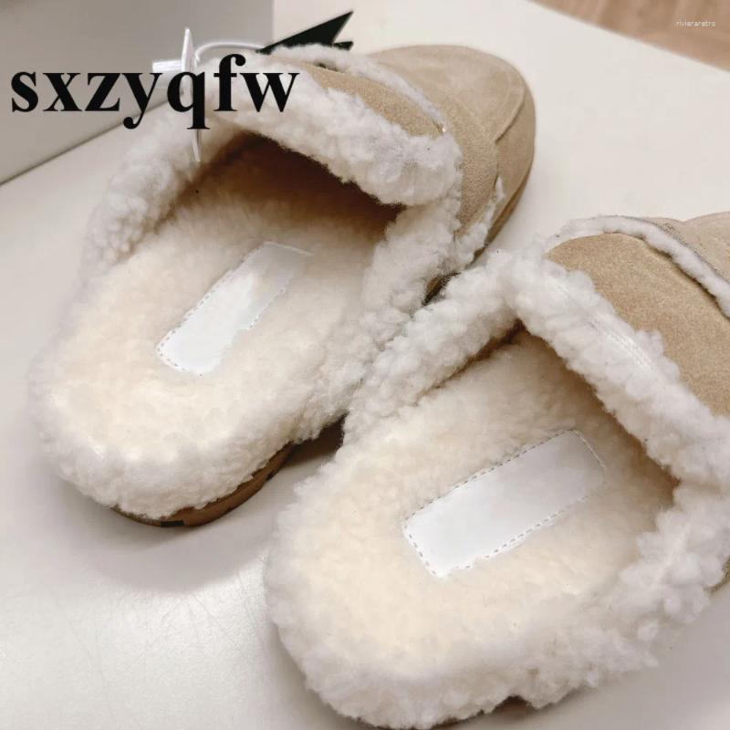 Slippers Designer Platform Half Women Autumn Wrap Toe Solid Color Shoes Fashion Female Winter Casual Outdoor Flat