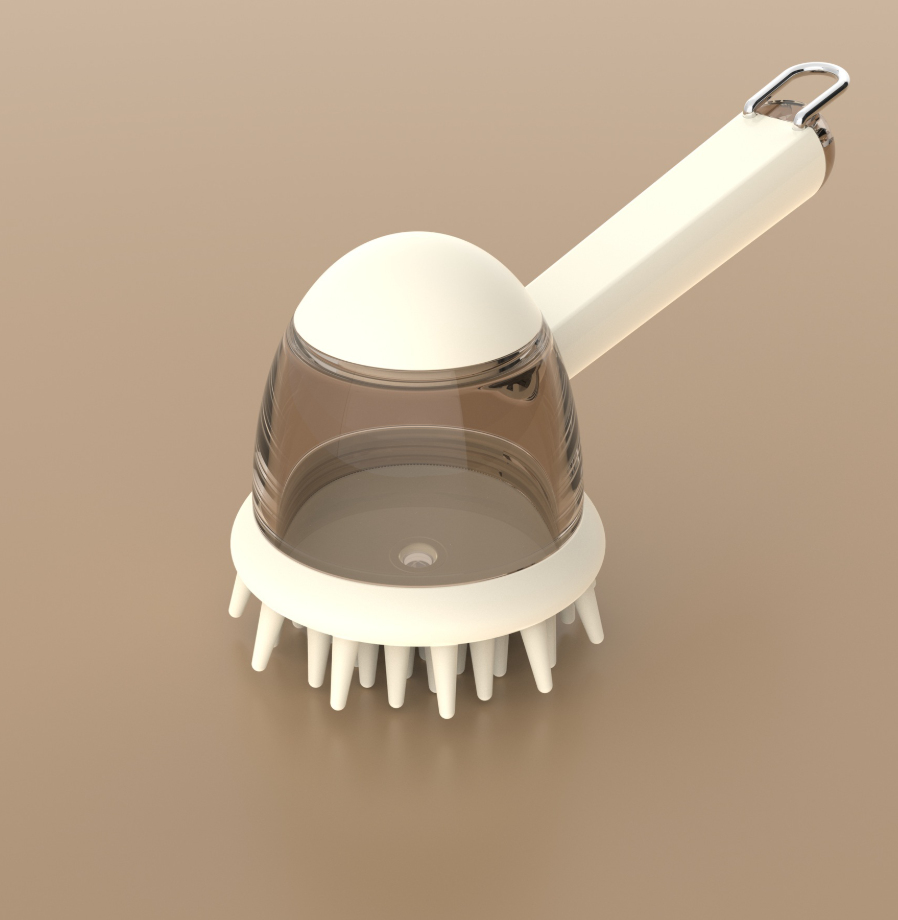 pet bath brush with water dispenser soft silicone grooming tool for cats and dogs