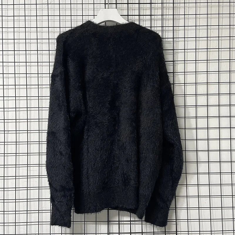 Classic Letter Jacquard Saint Sweater Men Women Couple Casual Black Knitted Sweatshirts High Quality Crewneck Pullovers 241216