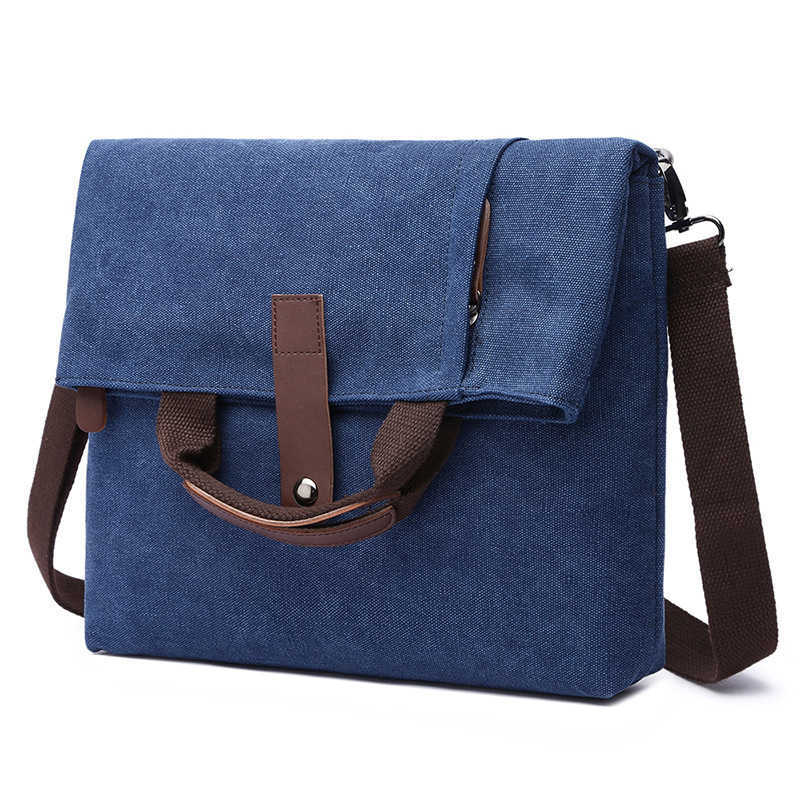 men's messenger bag leisure shoulder bag men's fashion anti-theft canvas diagonal bag solid color shoulder bag 241215