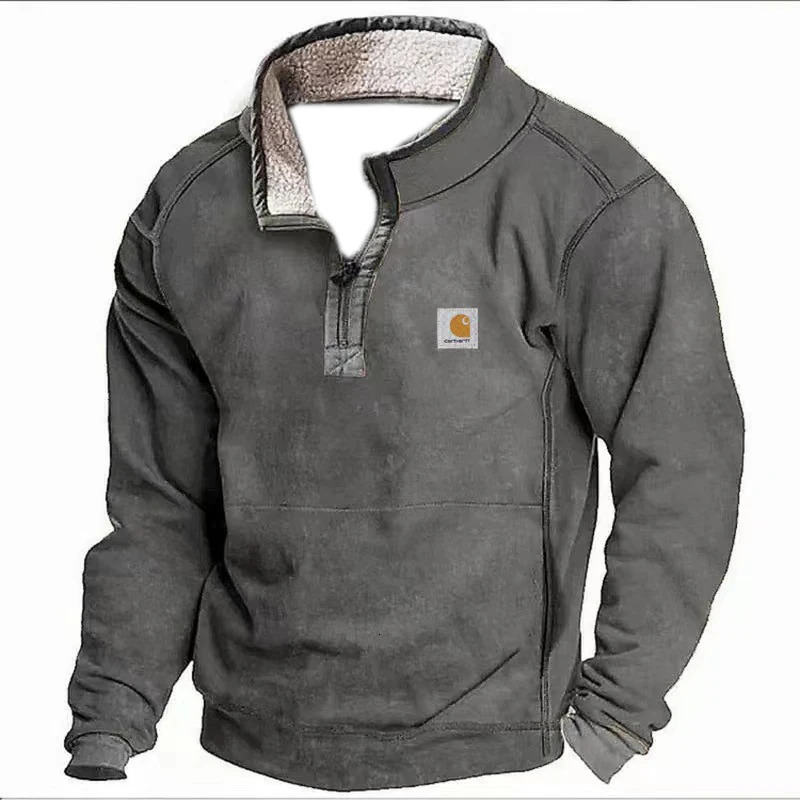 Spring and Autumn Retro Super Large Sports Shirt Mens Hoodie Casual Loose Long Sleeve Zipper Frame Ethnic Pattern Printed T-shirt Top 241210