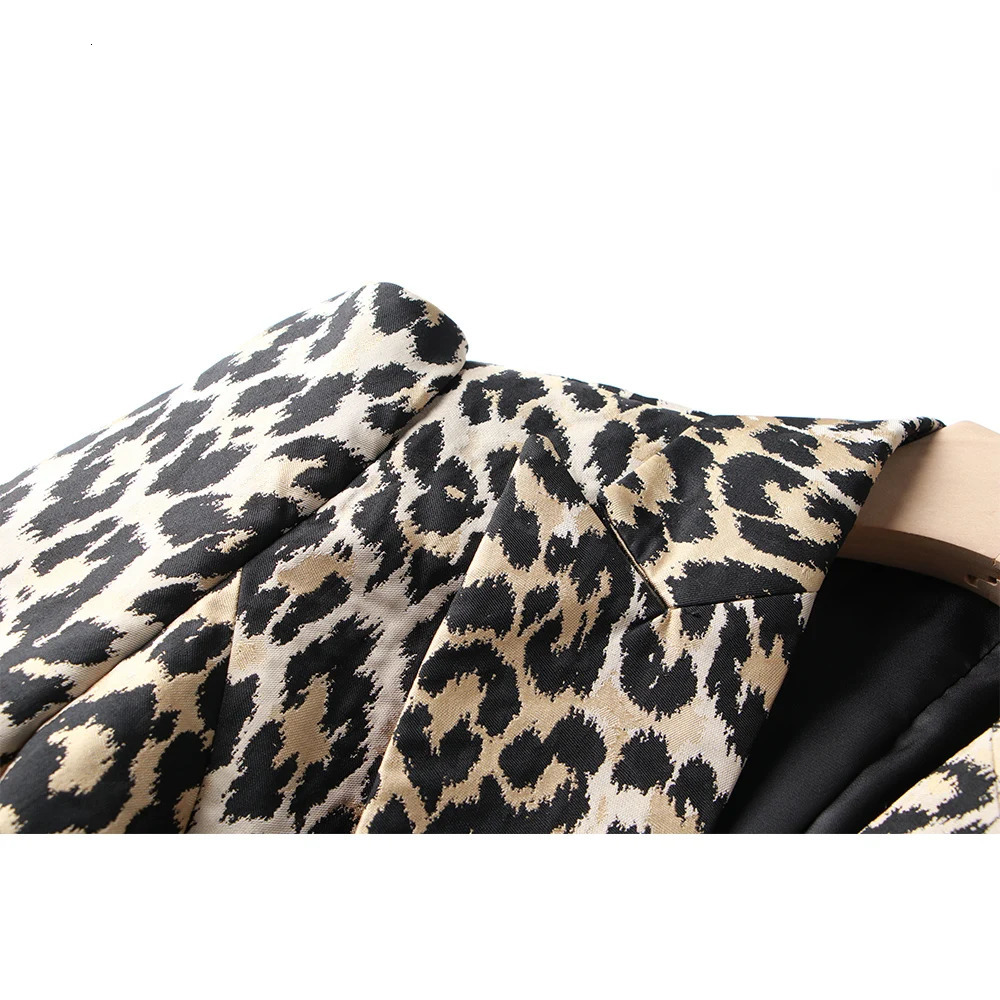 Spring Autumn Customized Fabric Quality Bargain Price Women Classic Leopaard Priting Slim Street Blazers Female Jackets 241214