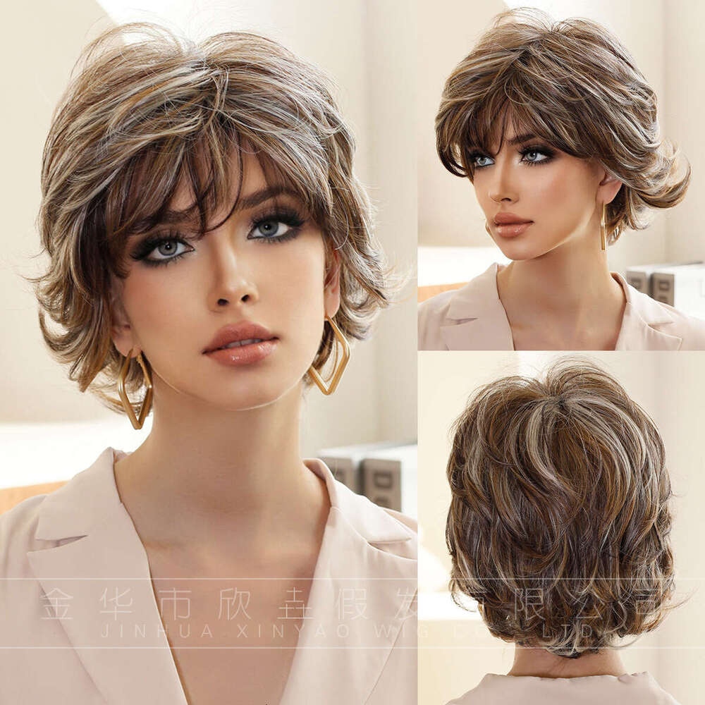 |Multiple Options | Summer Elf Cutting Female Black Level Short Mechanism Synthetic Fiber Wig Kq9 Kq9