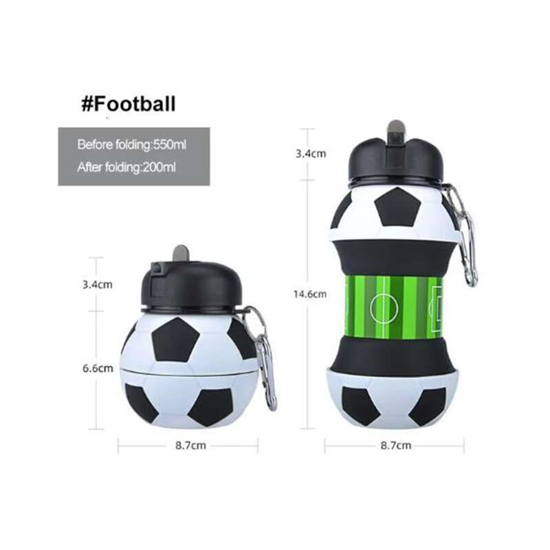 Fold Camping Cups Mug Outdoor Sports Basketball Football Tennis Golf School Leakproof Portable Kids Water Bottle Z260202