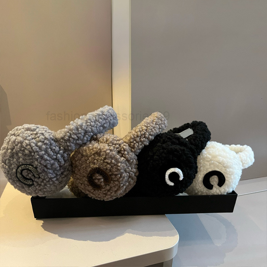 Ear Muffs Designer Thermal Earplugs Solid Lamb Wool Earmuffs For Men And Women In Winter Outdoor Foldable Thermal Earplugs With 4 Colors To Choose