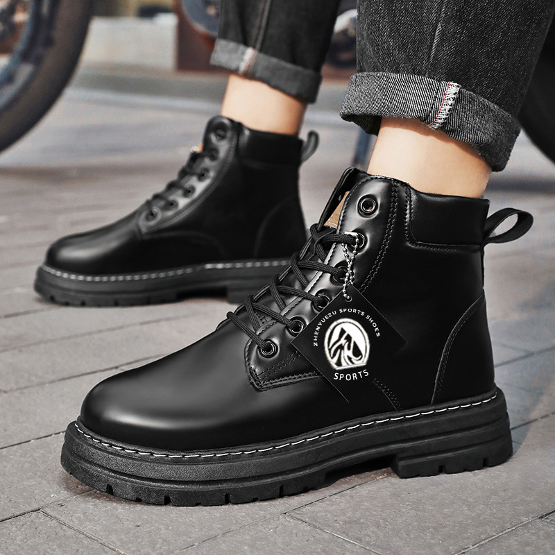 2025 winter new high-top Martin boots warm cargo shoes men's oversized casual explosive hot retro fashion boots tbl