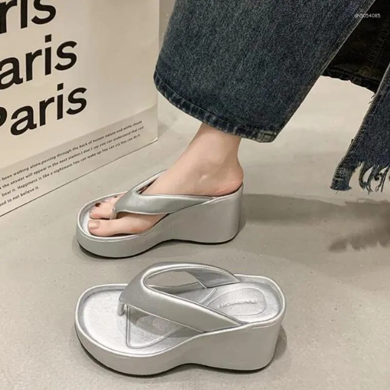 Slippers Est Summer Platform Women Fashion Elegant Outdoor Siery Slides Shoes Ladies Casual Wedges High Heels Sandalias