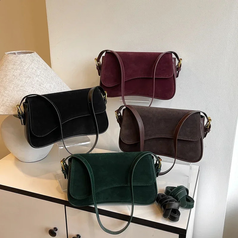 Pu Hasp Fashion Shoulder Bags Solid Colors Autumn and Winter Retro Sewing Thread Large Capacity Womens Handbag 241216