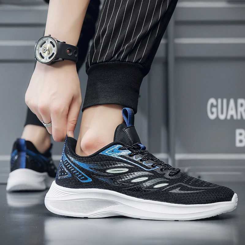 Mens shoes 50 big size 49 er light running shoes foreign trade casual shoes mesh surface flying woven breathable sneakersC250325