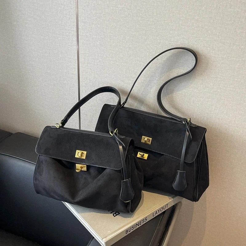 Free Shipping Shoulder Bags Autumn Winter Women Suede Leather Bag Handbag And Purses Chic Fashion Lady Trendy Satchel Designer Bag Luxury Bag Tote Bag