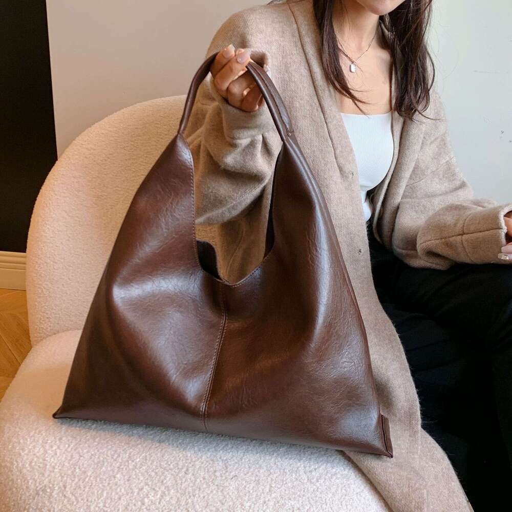 Tote Bags for Women PU Leather Tote Purses Handbags Medium Top Handle Satchel Shoulder Bag Large Capacity Armpit Autumn Basket Soft Surface Simple Sho