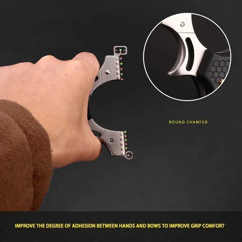 Powerful Metal Slingshot Precise Aiming Catapult Outdoor Hunting Shooting Slingshot Flat Rubber Band Outdoor Small ToolXJ241217