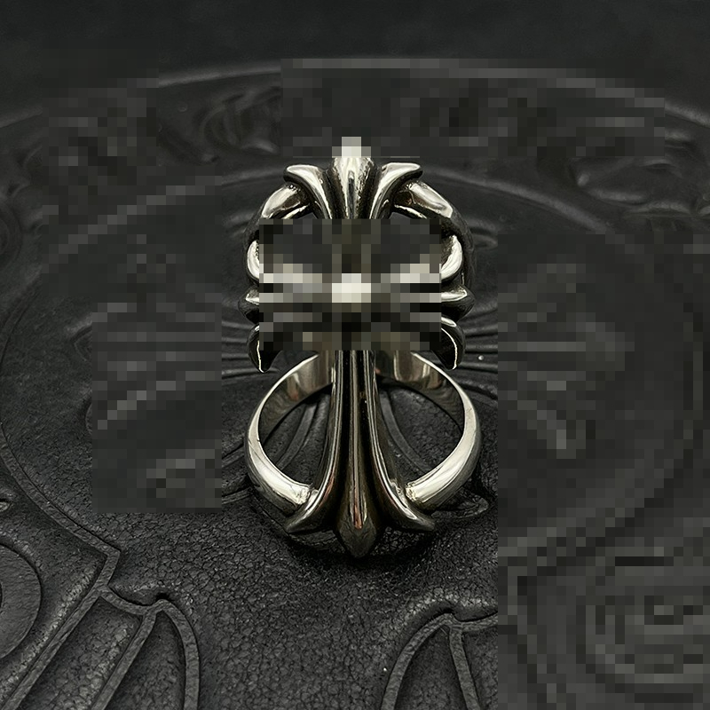 Vintage Cross Rings Fashion Designer S925 Silver Plated Hip Hop Rings Men and Women Cross Open Thai Silver Chromers Ring Jewelry Gift