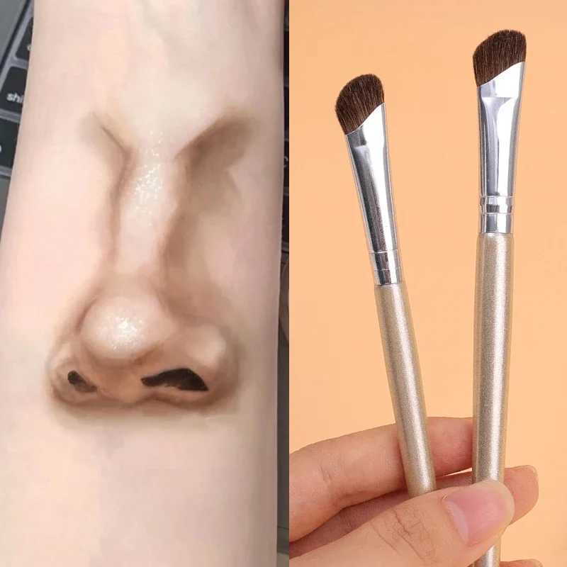 Flat Angled Nose Shadow Makeup Brushes Professional Soft Eyeshadow Nose Contouring Brushes Professional Beauty Cosmetics Tools W250605