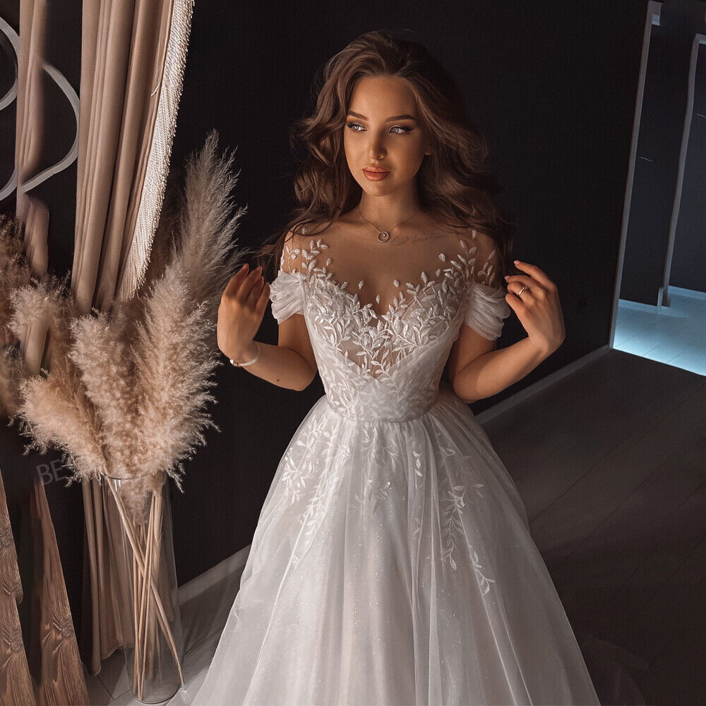 Crystals Beaded Wedding Dresses Cathedral Lace Appliqued Bridal Gowns Plus Size Empire Ball Robe De Mariage Weddings Gown 01 6660312
