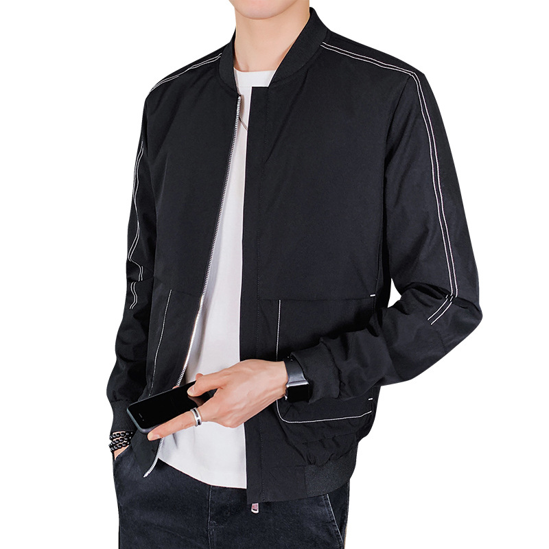 M6263 Men's autumn jacket 2024 Korean style trendy tops stand collar men's jacket