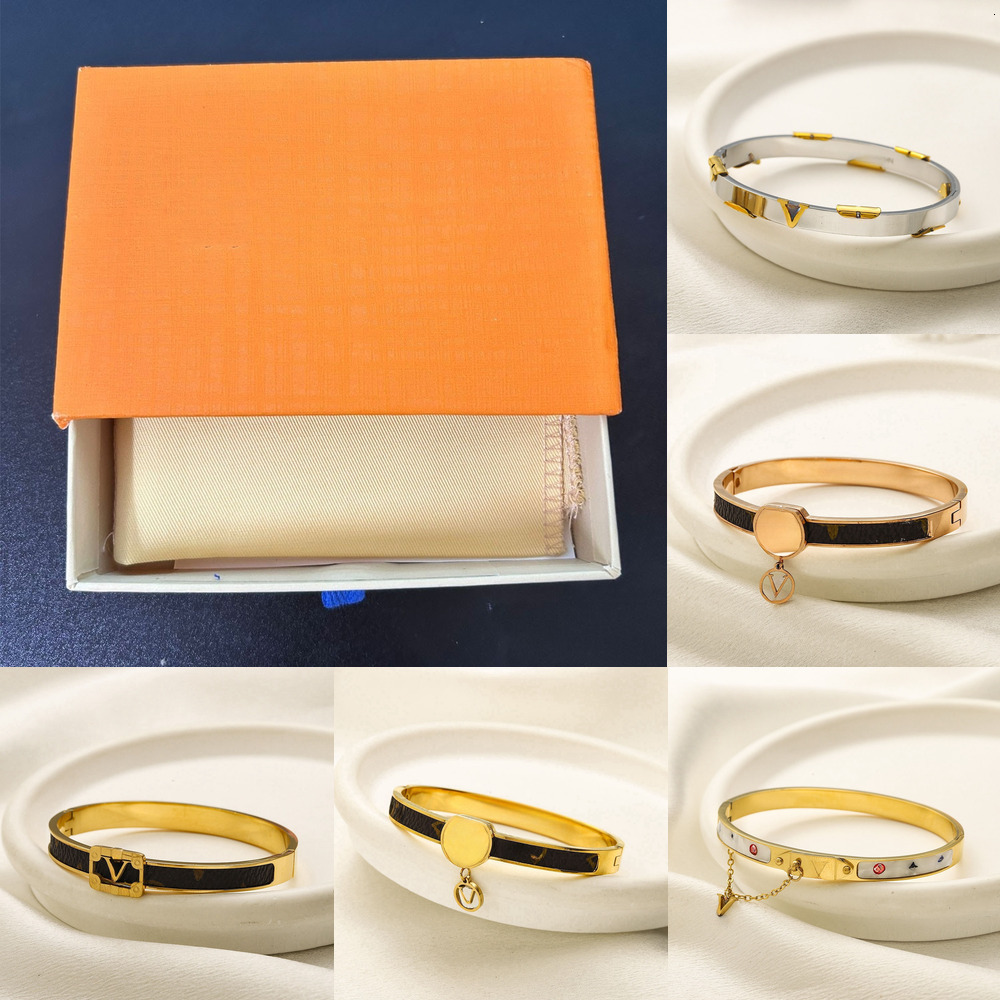 Bracelet Bangle Designer Wholesale Classic Bracelets Women Bangle Designer Bracelet Crystal Gold Plated Stainless steel Wedding Gift Jewelry s