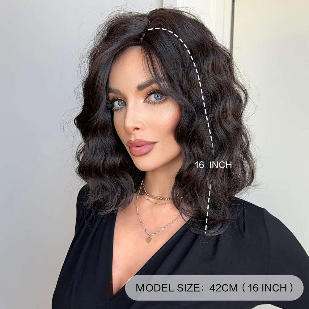 Wig For Women With Medium To Long Curly Short Wavy Split Hair, Anti-Aging Synthetic High-Temperature Silk Wig Cover Kq9 Kq9
