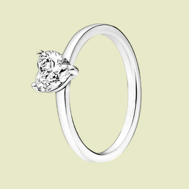 Moissanite for womens crown heart plated sier designer jewelry formal stacked fashion ring wedding engagement zl252