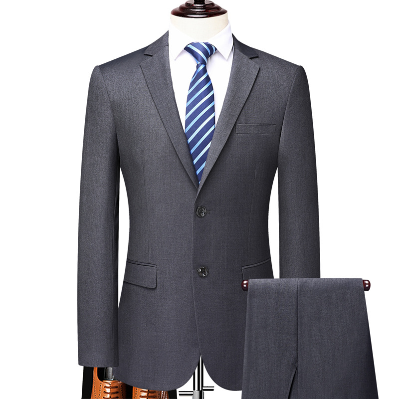 A345 New Korean Striped Suit Wedding Groom Dress Business Suit