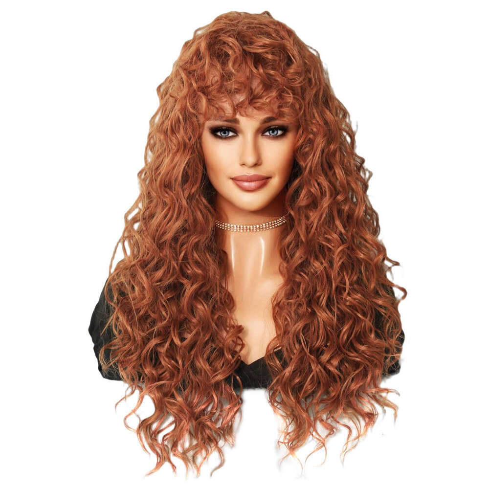Latin American Women's Wig, Synthetic Fiber, High-Temperature Silk, Rose Net, Small Curly Hair, Long Hair Kq9 Kq9