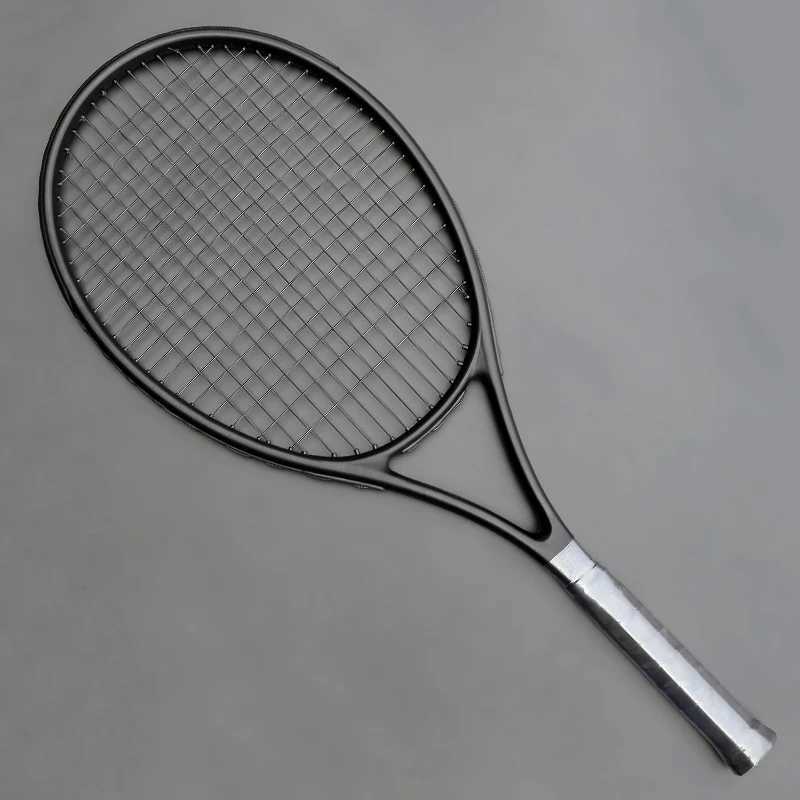 40-55 pound ultra light black tennis racket carbon Laqueta tennis cushion racket string 4 3/8 Laqueta tennis racketW241217
