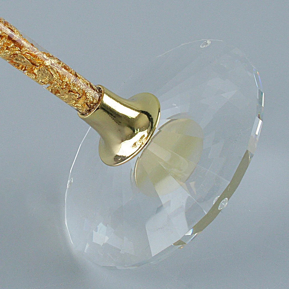 2PCS/Set Oh Trend Creative Crystal Champagne Glass Ceremony Central Table Decoration Wedding Gold Foil Stand Champagne Goblet 241212