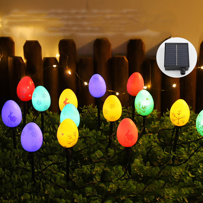 Outdoor Waterproof Solar Egg Light - Rechargeable LED Landscape Lamp Ideal for Easter & Other Festivities