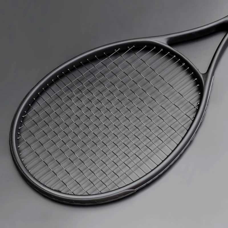 40-55 pound ultra light black tennis racket carbon Laqueta tennis cushion racket string 4 3/8 Laqueta tennis racketW241217