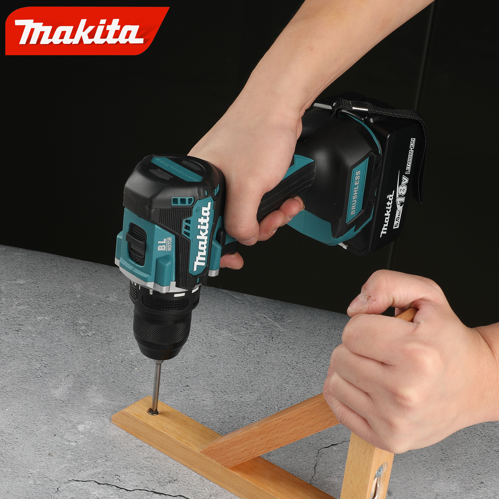 Makita DDF487 10mm Drill Driver Set with High-Capacity 18V Lithium-Ion Battery