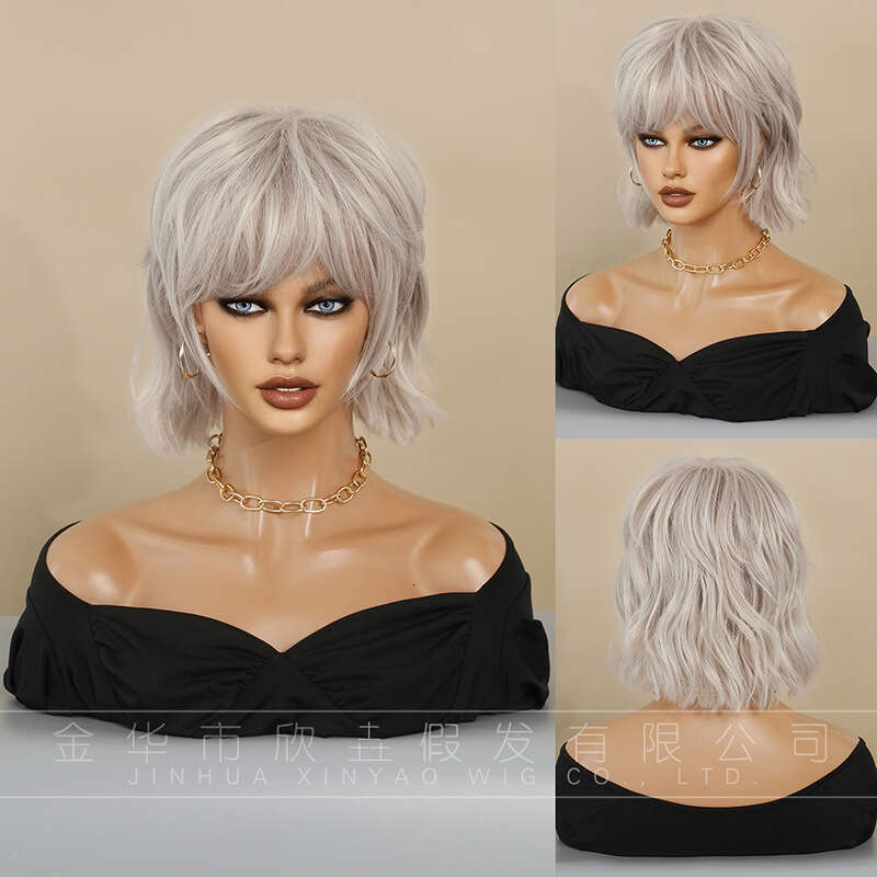 Sier Wig Internet Celebrity Black Short Hair Nyane Leboa Hair Wigs Kq9 Kq9