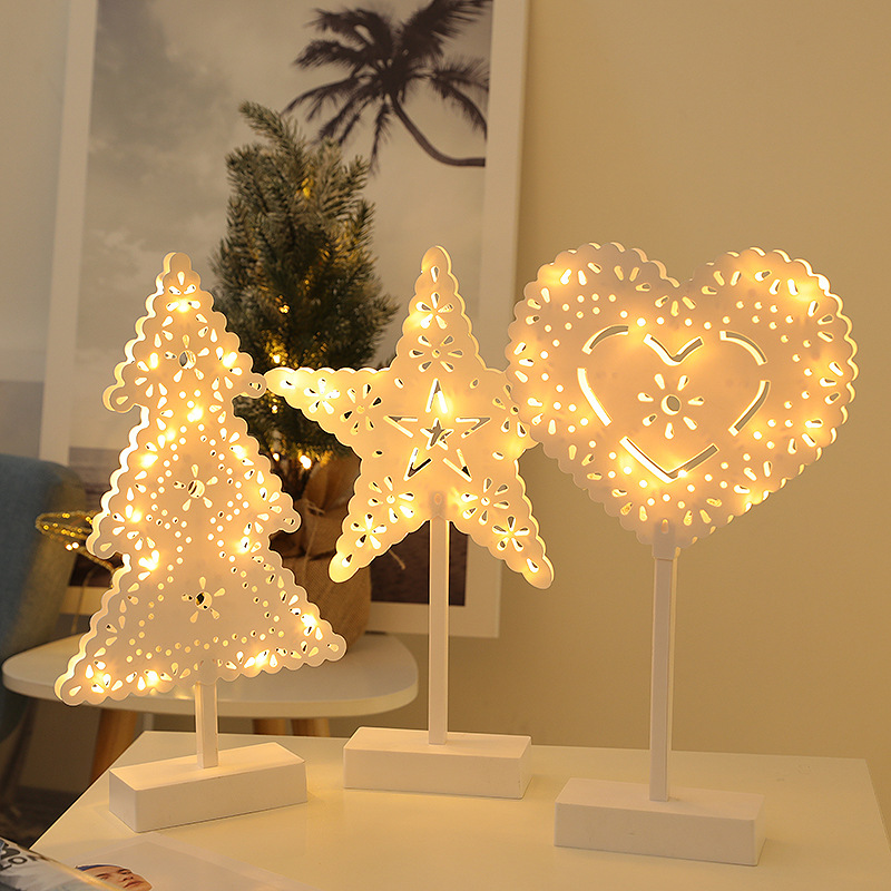 Festive Hollow Design LED Fairy Lights with Stars - Ideal for Holiday Celebrations