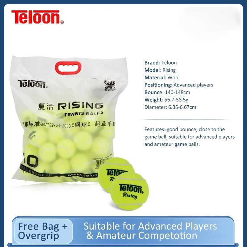 Teloon Tennis Balls Rising Good Bounce for Advanced Player Amateur Competition Practice Training Wool Tennis BallsW241217