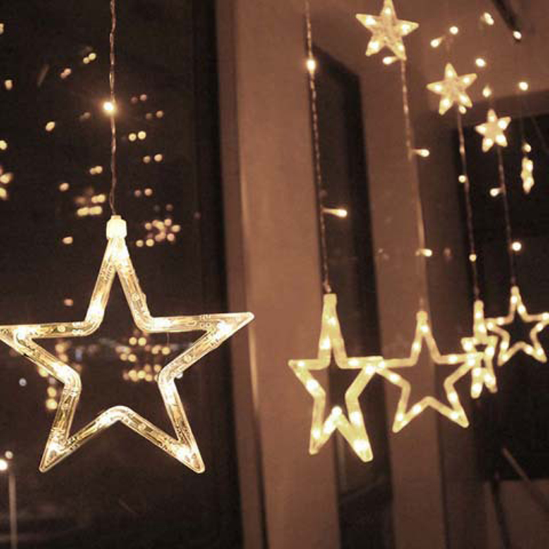 UL588 Compliant LED Outdoor Festival Lighting featuring Stylish Ice Bar Curtains & Stars