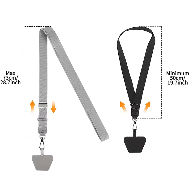 Manufacturer Custom Logo Fashion Universal Adjustable Crossbody Neck Wrist Wear Mobile Phone Lanyard Nylon Lanyards For Cellphones
