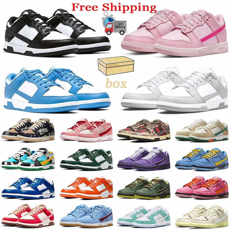 Free shipping Low Pandas Designer Running Shoes Black White Light Blue Grey Top Quality Mens Big Size 13 Sneakers Womens Purple Green OrswU#