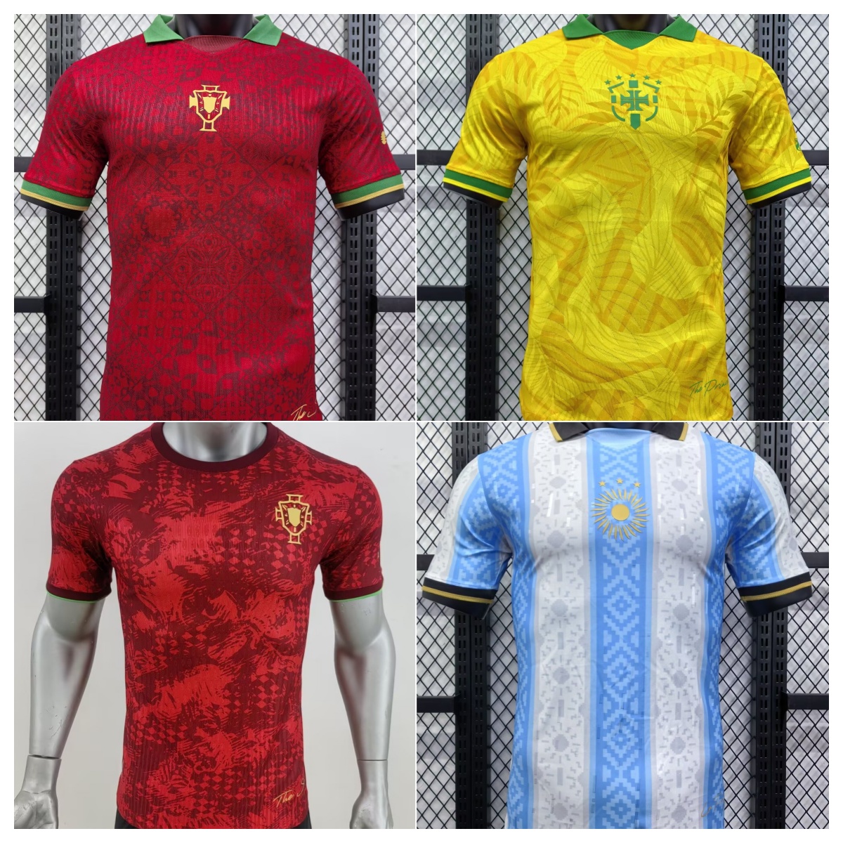 2024 2025 Portugal ARgentinaS Soccer Jersey RONALDO Fans Player version Special concept MESSISE NEyMAr JR Breathable Adult Children Traning football shirt unifor