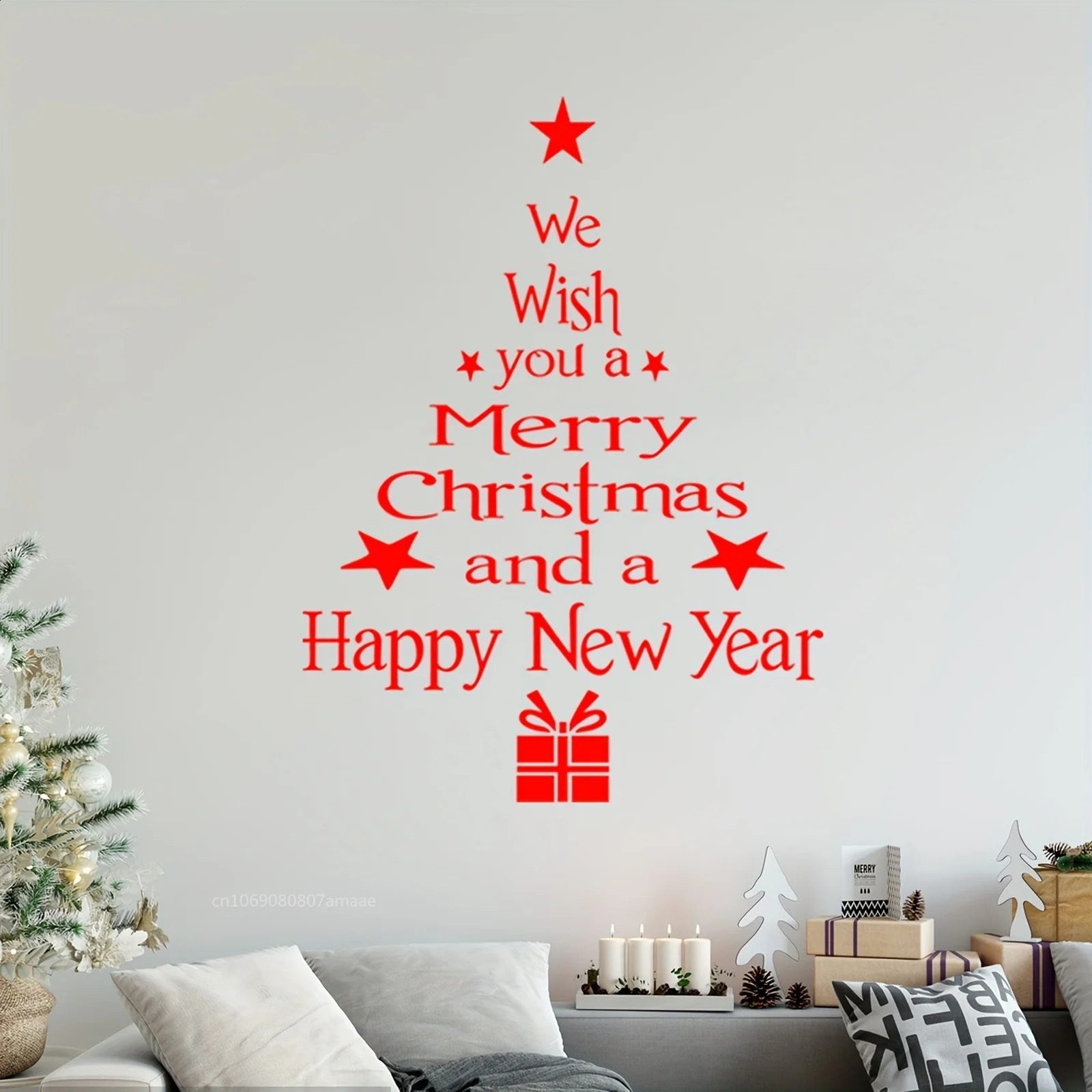 Christmas Tree Window Clings Stickers for Glass Xmas Decals Home Decoration Holiday Decoration 2025 for Year Party 241213