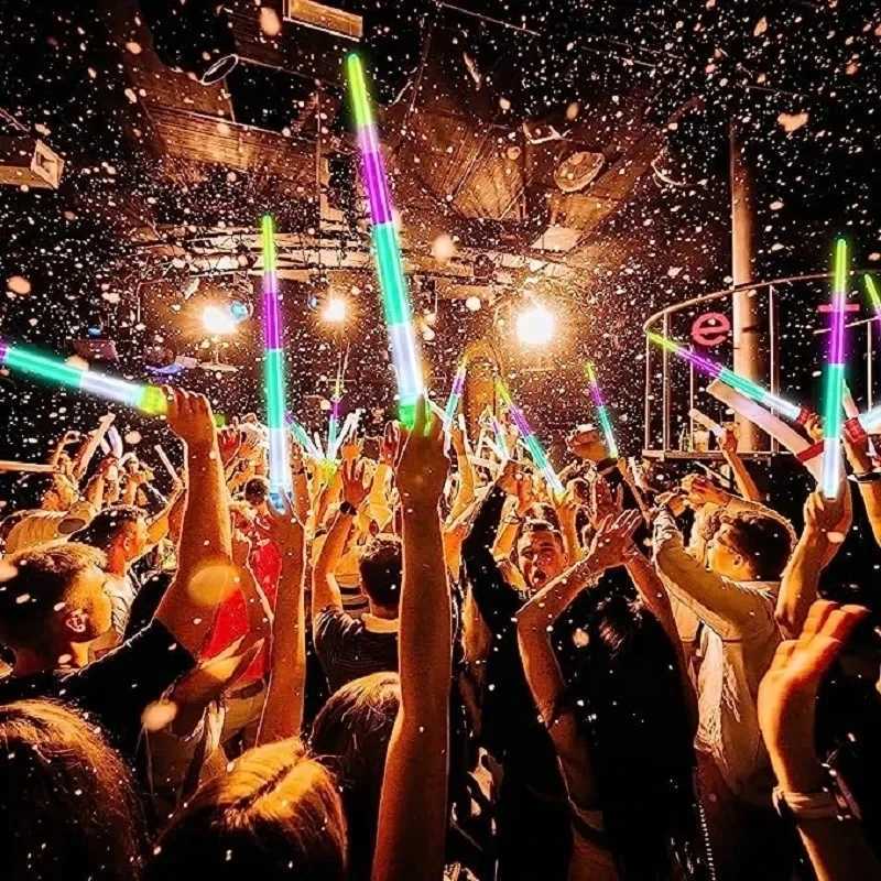 10/20 pieces of 4-section expandable LED luminous sword childrens toy luminous stick concert party prop colorful luminous stick X241217