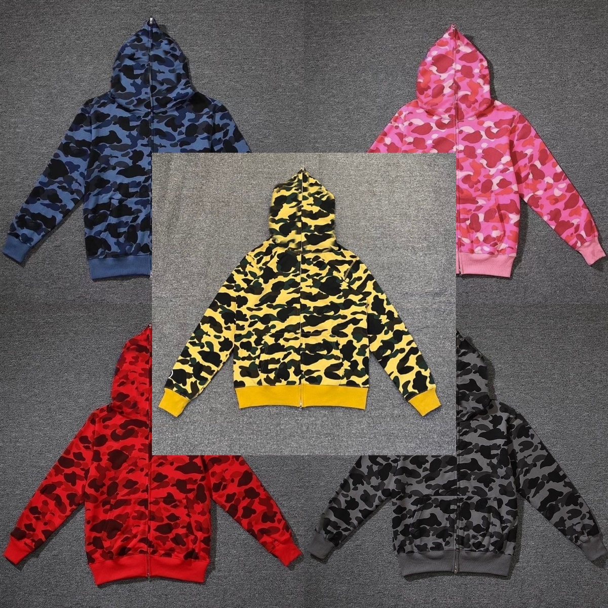 hoodies designer hoodie man hoodies mens hoodie Pullover Patchwork Long sleeves Multi camouflage 380g cotton Fabric Asian Size hoodie sweater