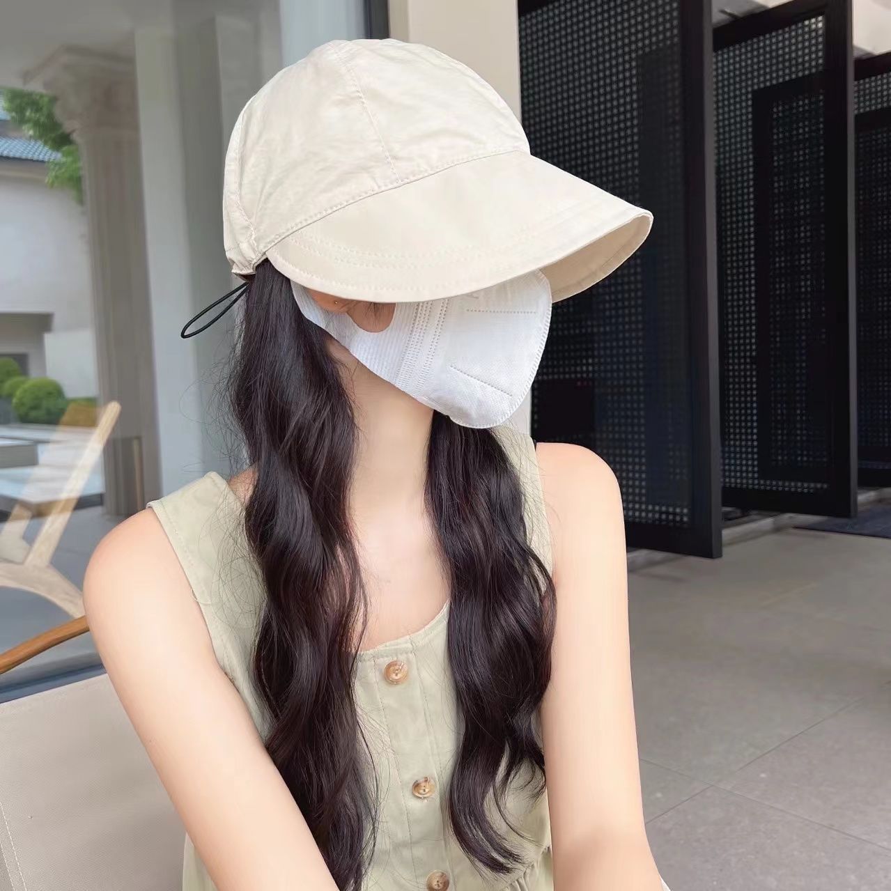 Designer hat duck tongue hat female summer large sun hat with Korean version of the fisherman hat UV sunscreen cap breathable thin section