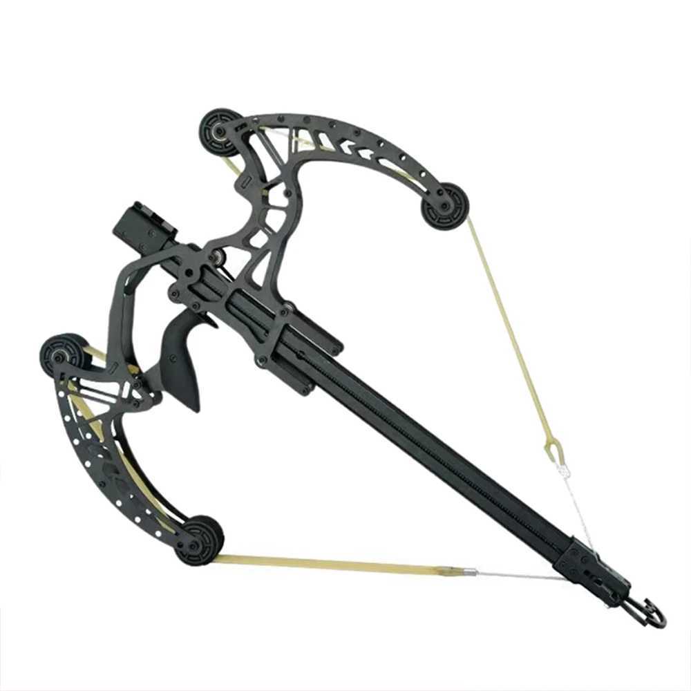 New all-metal 50-round compound bow and arrow compound slingshot steel ball double outdoor high-precision Green light bowXJ241217