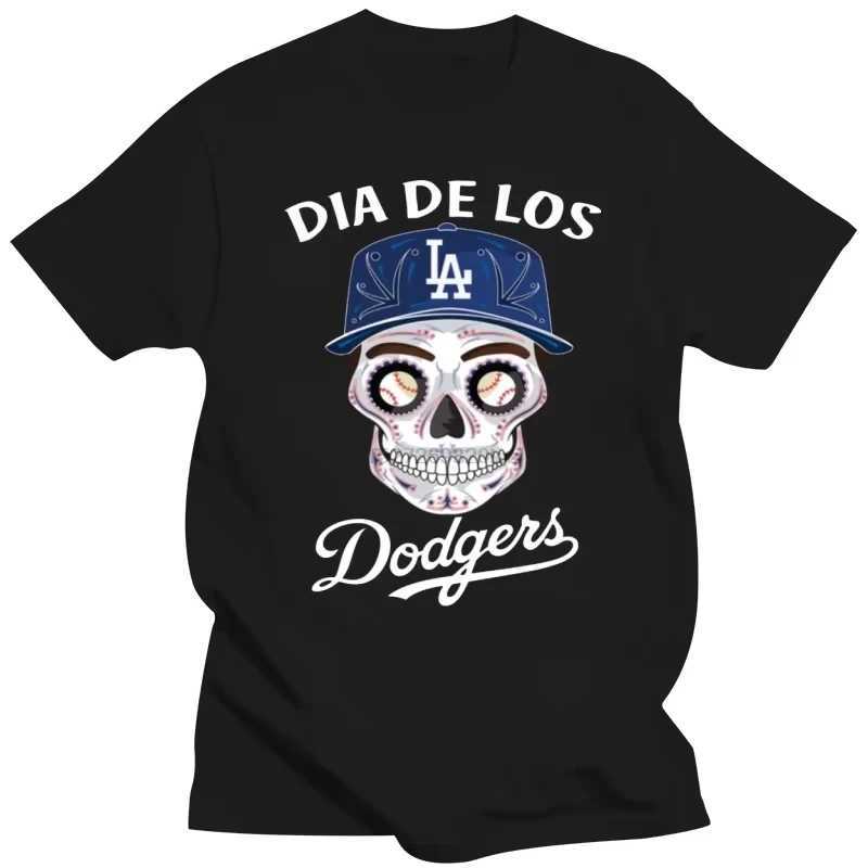 Men's T-Shirts Halloween Sugar Skull Graphic T Shirt Mens Tee Shirt Man Dia De Los Dodger Anime T-Shirts Cartoon Informal O Neck Men Clothing J241214
