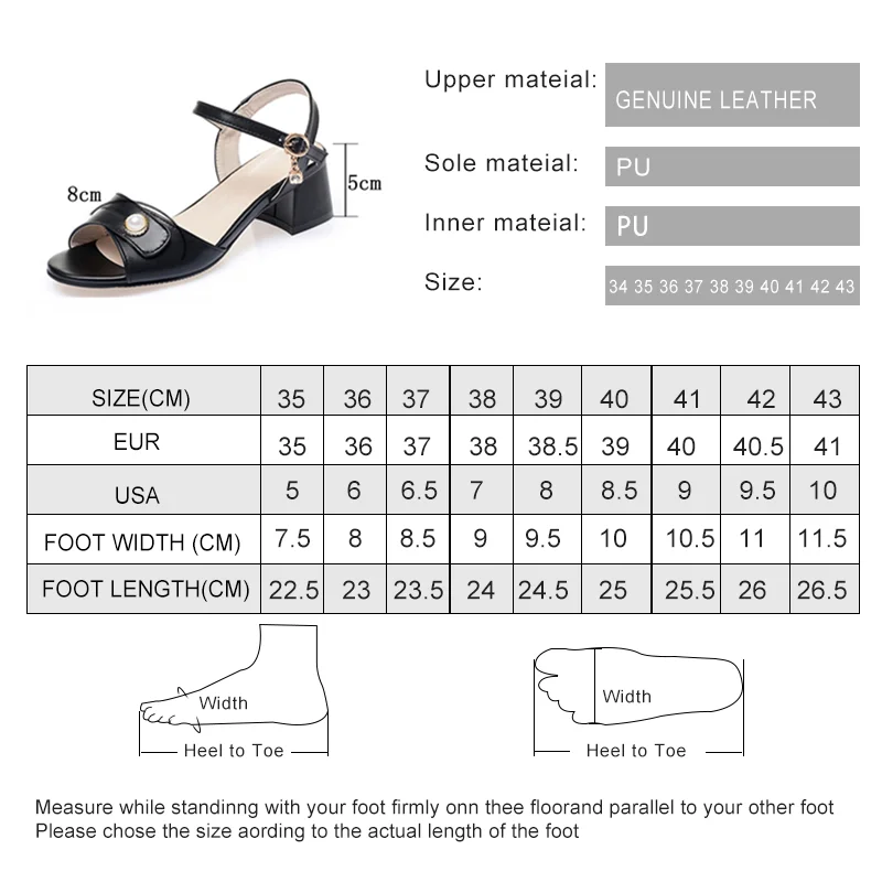 AIYUQI Sandals Women Genuine Leather Large Size Women Summer Sandals Open Toe Ladies Sandals