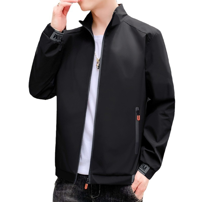 D611764 Master quality Spring and autumn men's shirt men's non-iron black jacket thin style high-end drape business long sleeve trendy casua