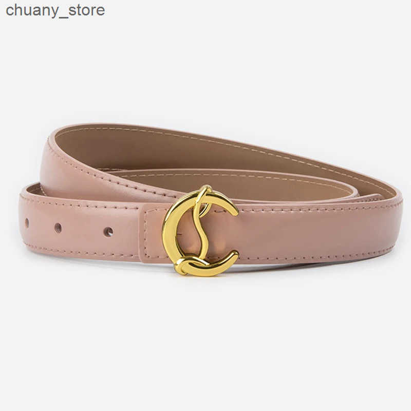 Belts Fashion leather belt womens second layer cowhide alloy buckle belt jeans casual pants decorative accessories L240910
