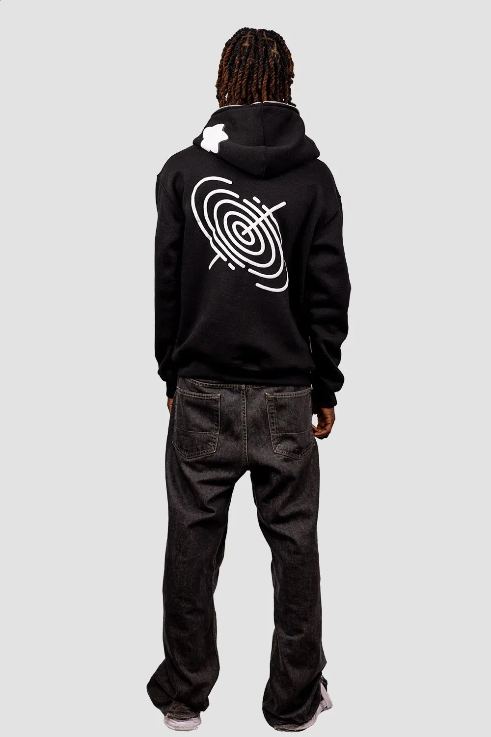 American Y2k High Street Trend Jacket Men Women Letter Star Print All Zipper Hoodie Harajuku Fashion Retro Oversized Sweatshirt 241217