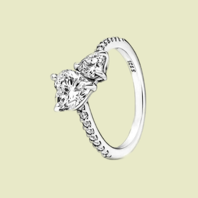 Moissanite for womens crown heart plated sier designer jewelry formal stacked fashion ring wedding engagement zl252