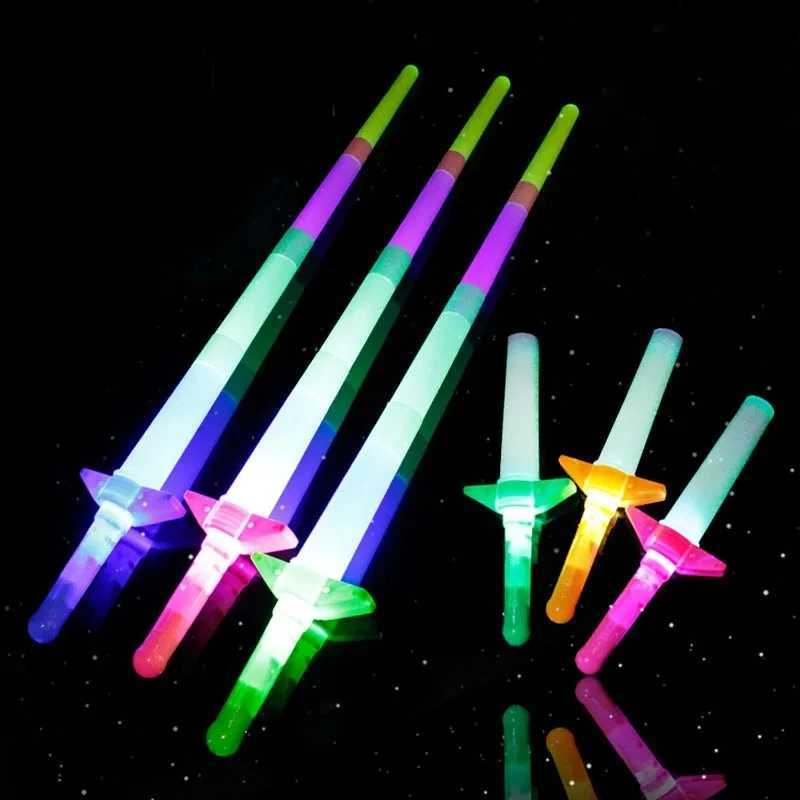 10/20 pieces of 4-section expandable LED luminous sword childrens toy luminous stick concert party prop colorful luminous stick X241217