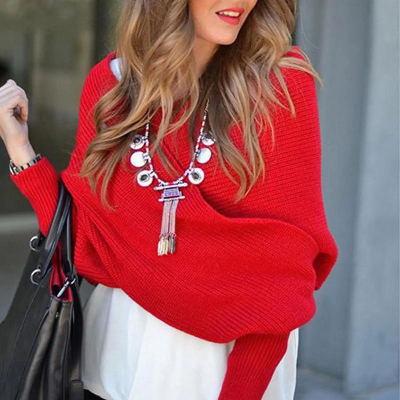 Women Knitted Sweater Tops Scarf With Sleeve Wrap Winter Warm Shawl Scarves 241216